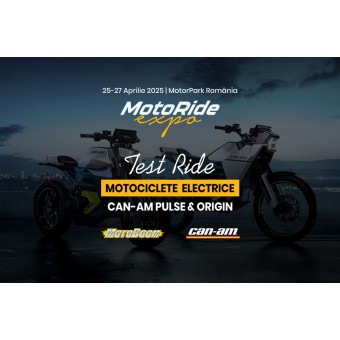 Motociclete electrice Can-Am la MotoRide Expo 2025