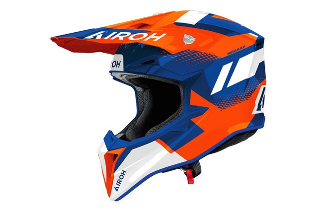 Casca Airoh Wraaap Vision Orange/Blue
