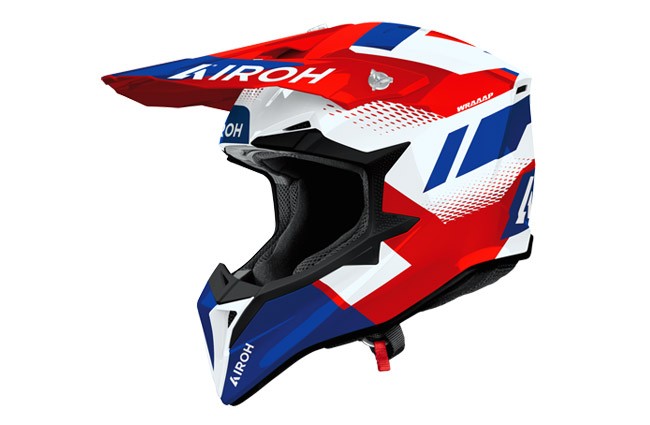 Casca Airoh Wraaap Vision Red/Blue