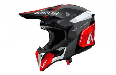 Casca Airoh Wraaap Conquer Red Gloss