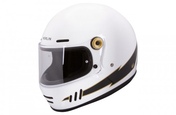 Casca moto Merlin Revival Flash White