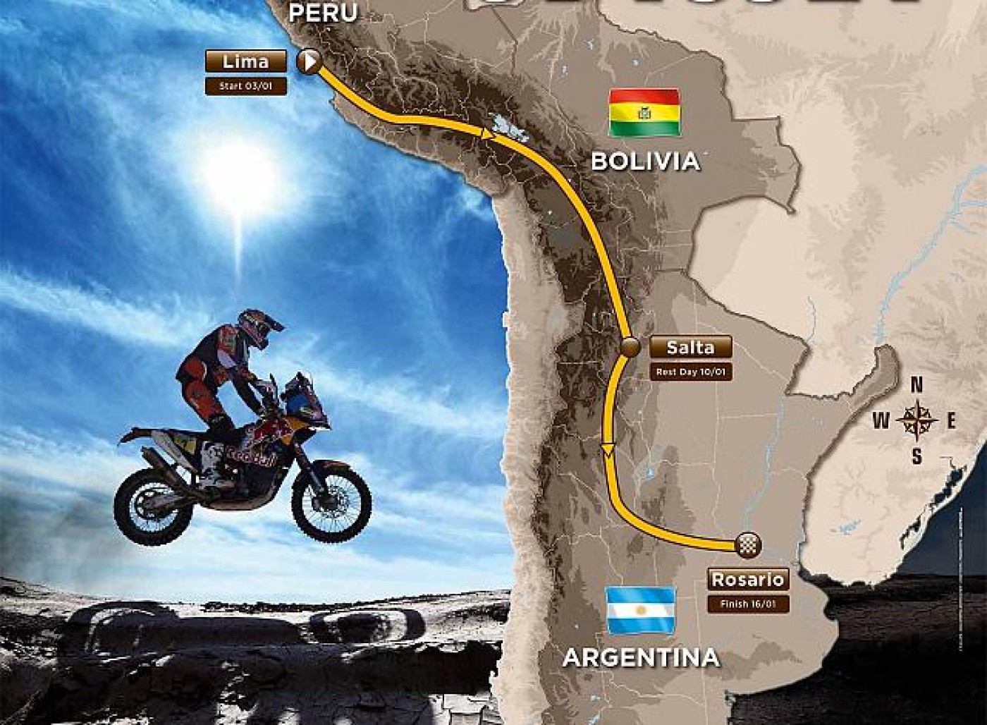 S-a stabilit traseul Raliului Dakar 2016 